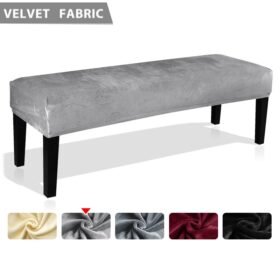 Housse de banc extensible en velours LIGNE