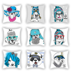 Housse de Coussin Cartoon BlueFlair - Design Ludique et Pratique