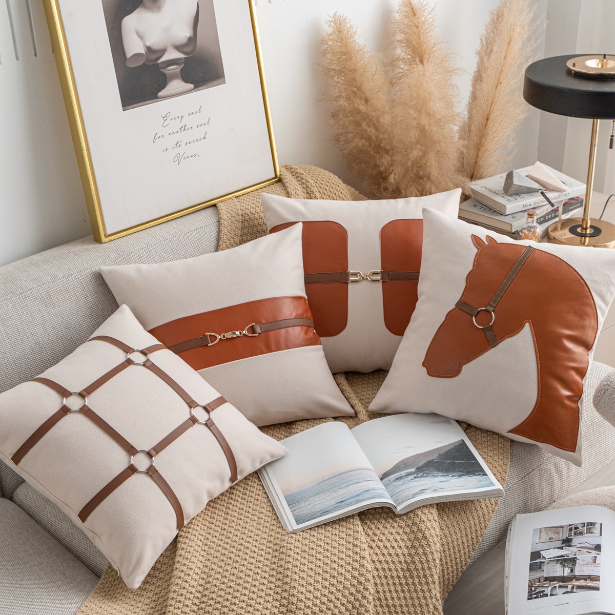 Housse de Coussin Luxe Beige BRONCO – Élégance & Protection Housse de Coussin Luxe Beige BRONCO – Élégance & Protection