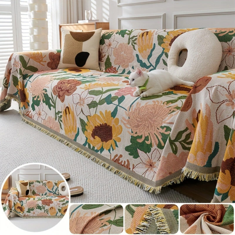 Plaid Canapé Chenille Universel FAULKO – Élégant et Protecteur