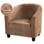 Housse fauteuil club ELVYRA coloris bleu marine