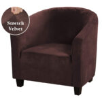 Housse fauteuil club ELVYRA coloris vert en ambiance salon