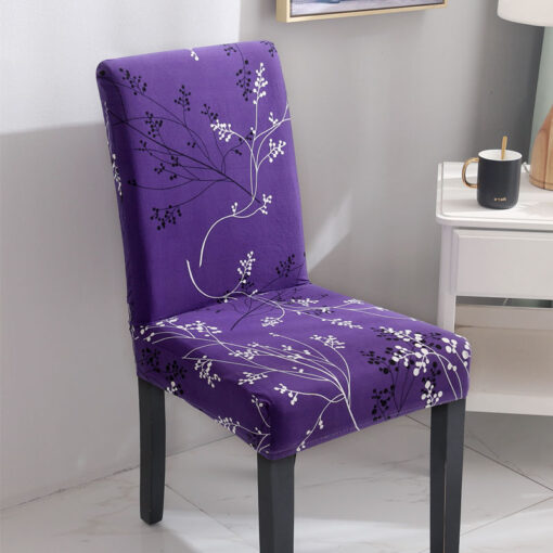 Housse de chaise elastique anti-taches pose rapide sans outil