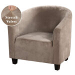 Détail du tissu velours de la housse fauteuil club ELVYRA
